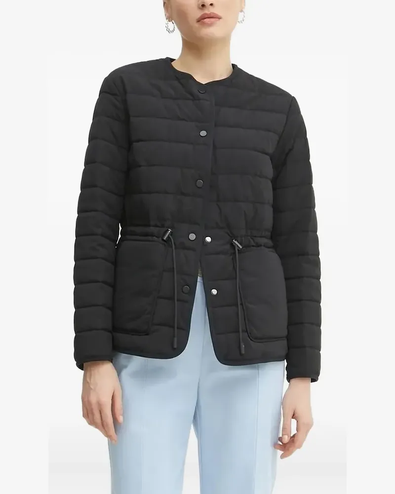 HUGO BOSS Gesteppte Jacke mit Kordelzug - Schwarz Schwarz