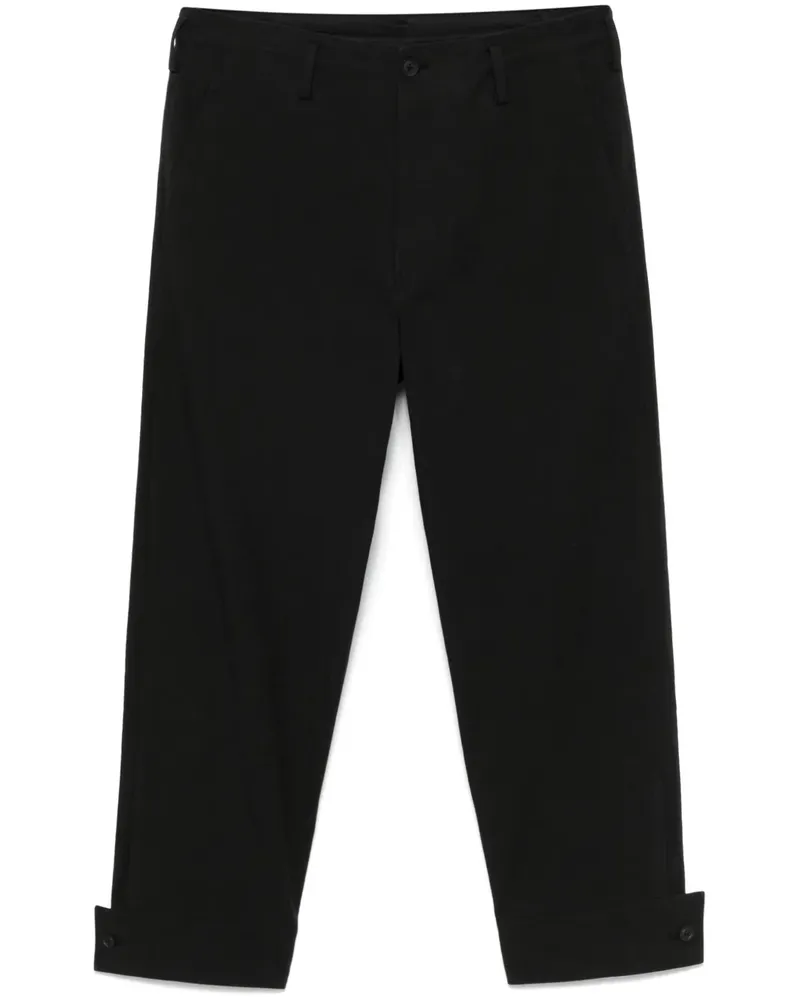 Yohji Yamamoto Hose mit Tapered-Bein - Schwarz Schwarz