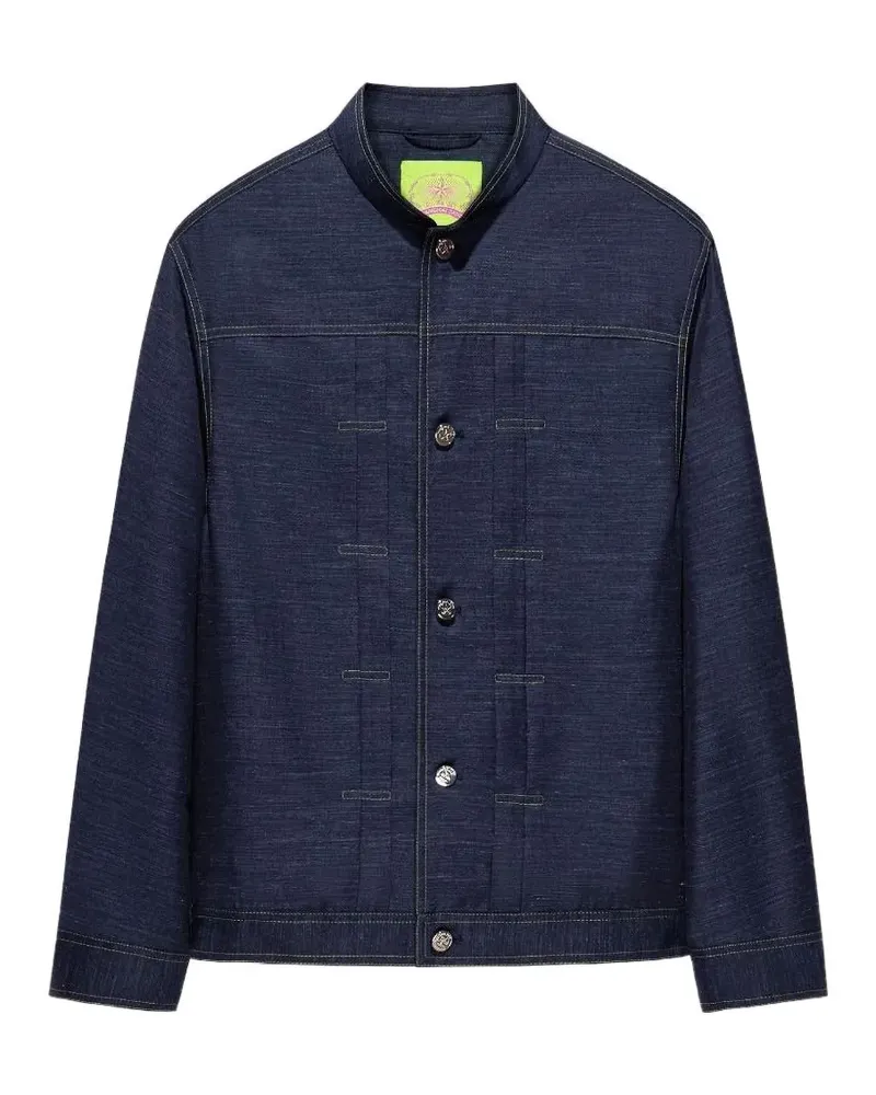 Shanghai Tang button-up denim jacket - Blau Blau