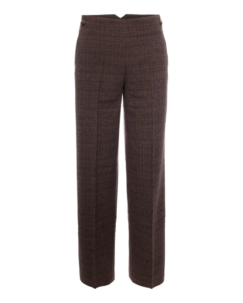 Liu Jo Straight-Leg-Hose mit Schottenkaro - Braun Braun