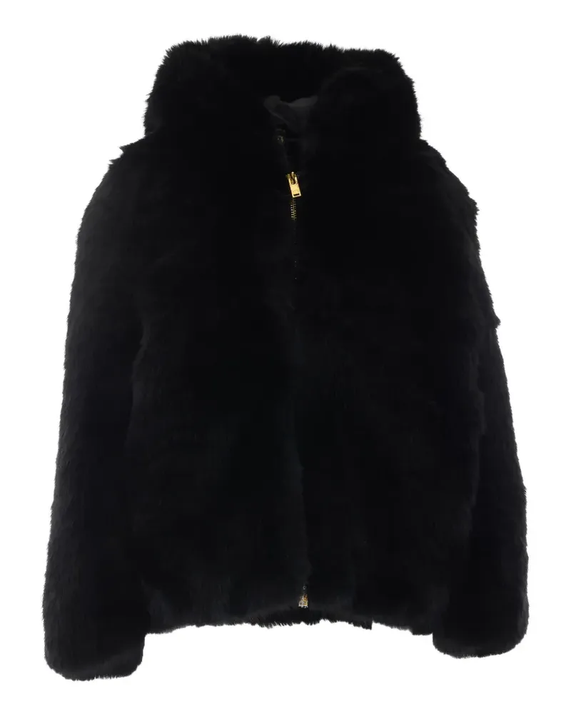 Moose Knuckles Ember Jacke aus Faux Fur - Schwarz Schwarz