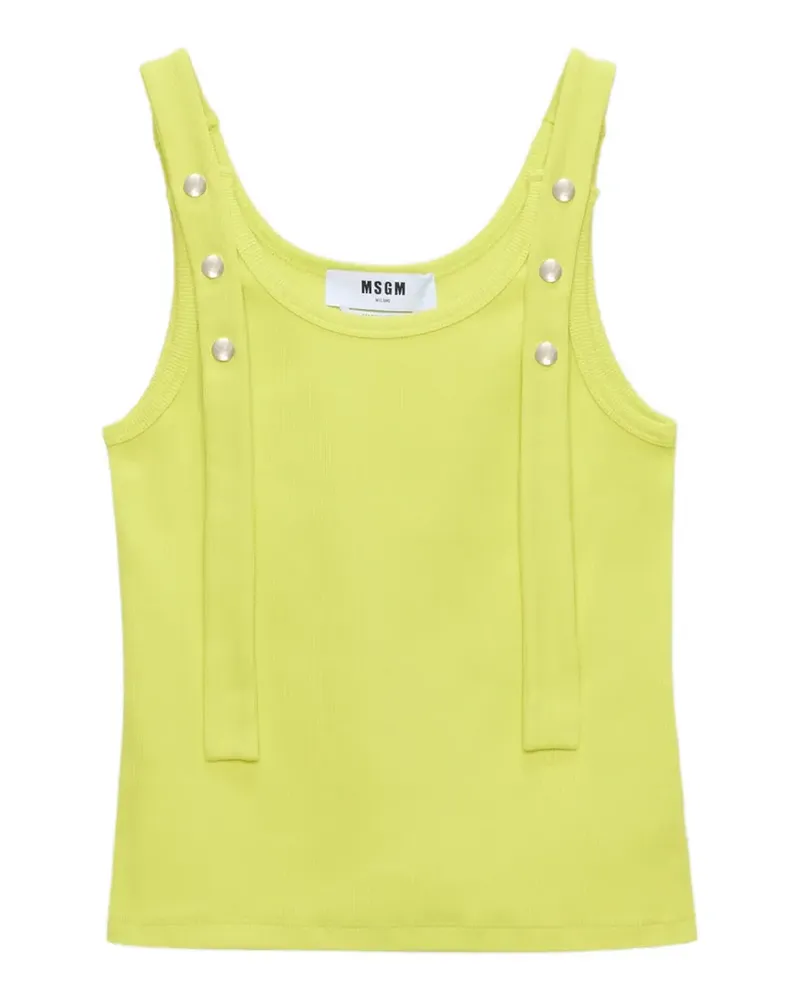 MSGM pearl tie strap top - Gelb Gelb
