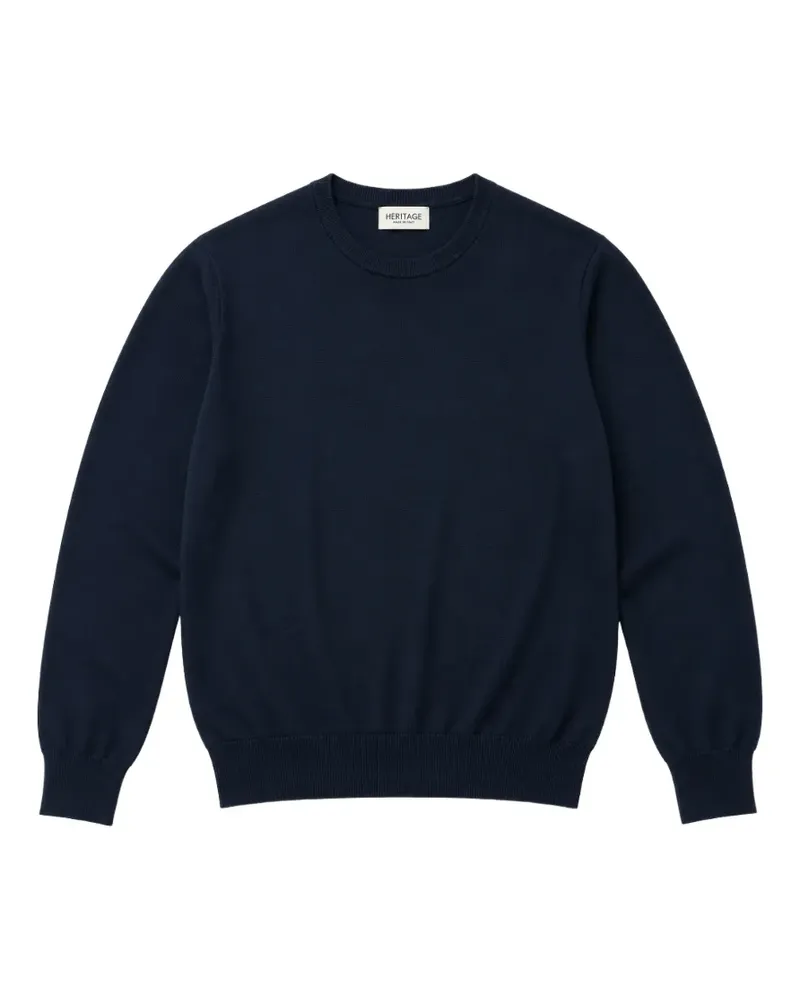 Heritage Pullover mit gerippten Details - Blau Blau