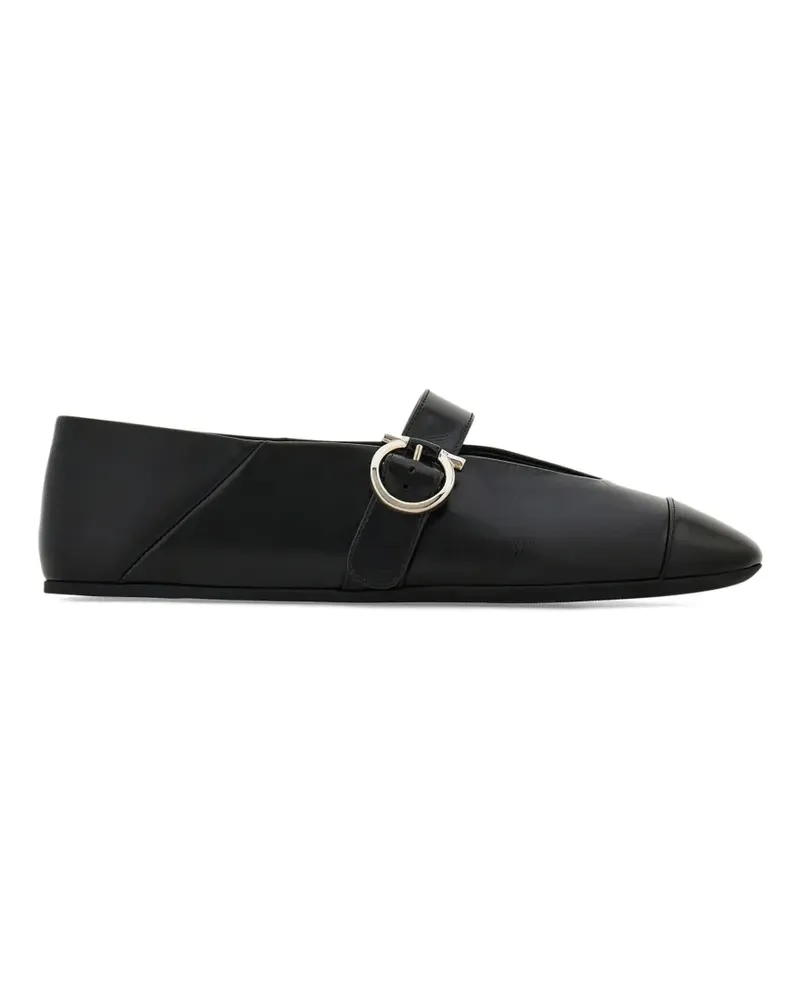 Ferragamo Gancini strap ballet flats - Schwarz Schwarz