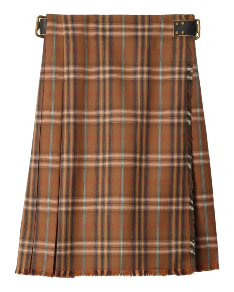 Burberry Karierter Midirock - Braun Braun