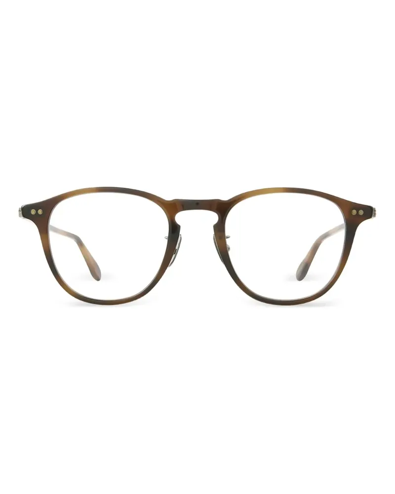 Garrett Leight Hampton Brille mit rundem Gestell - Braun Braun