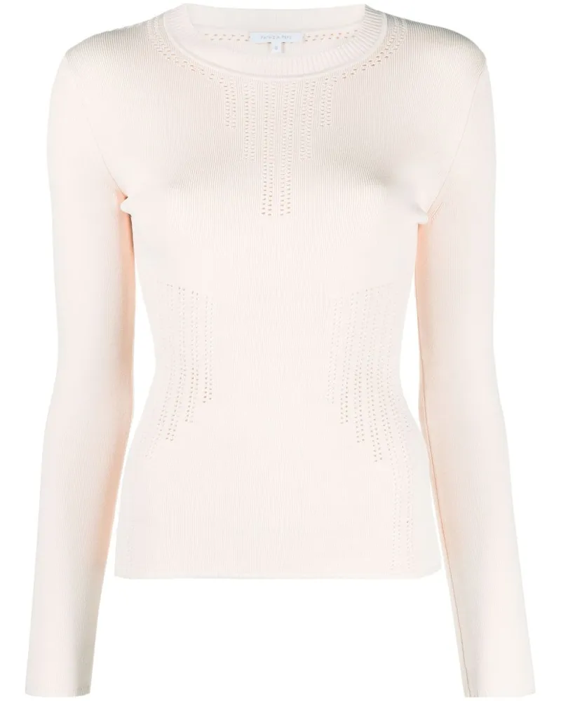 Patrizia Pepe Pullover mit Lochstrickmuster - Nude Nude