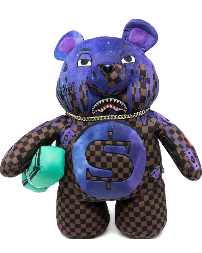 Sprayground Lost in Space Drip Moneybear Rucksack mit Teddy - Braun Braun