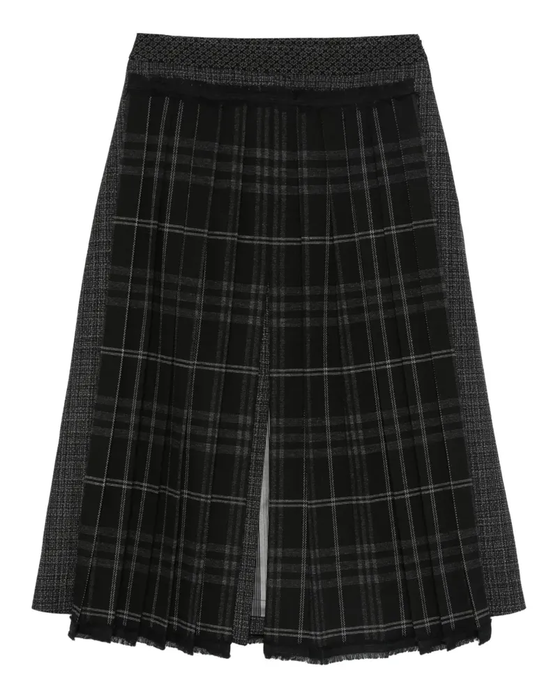 Antonio Marras Midirock mit Schottenkaro - Schwarz Schwarz