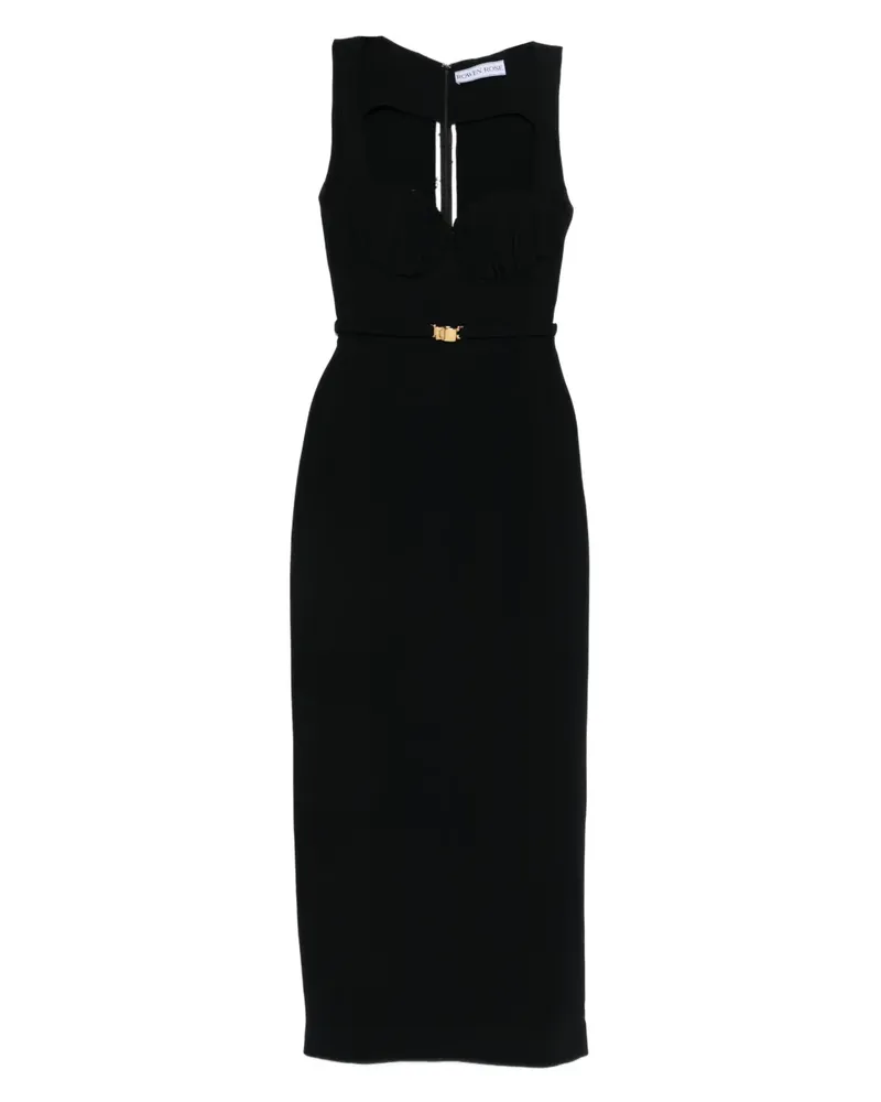 Rowen Rose belt-detail maxi dress - Schwarz Schwarz