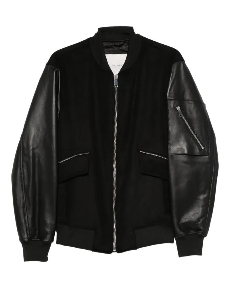 Yes London Jacke mit Kontrasteinsatz - Schwarz Schwarz