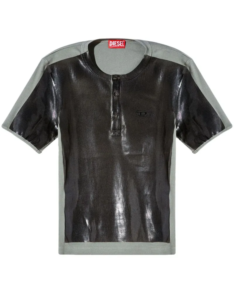 Diesel x Damiano David zweifarbiges T-Shirt - Schwarz Schwarz