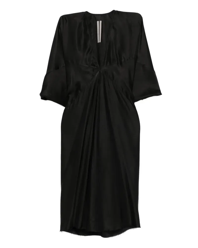 Rick Owens Concordians Kite Midikleid - Schwarz Schwarz