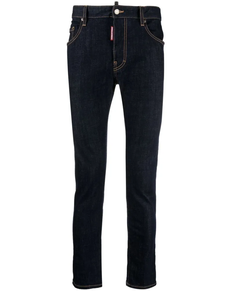 Dsquared2 Halbhohe Skinny-Jeans - Blau Blau