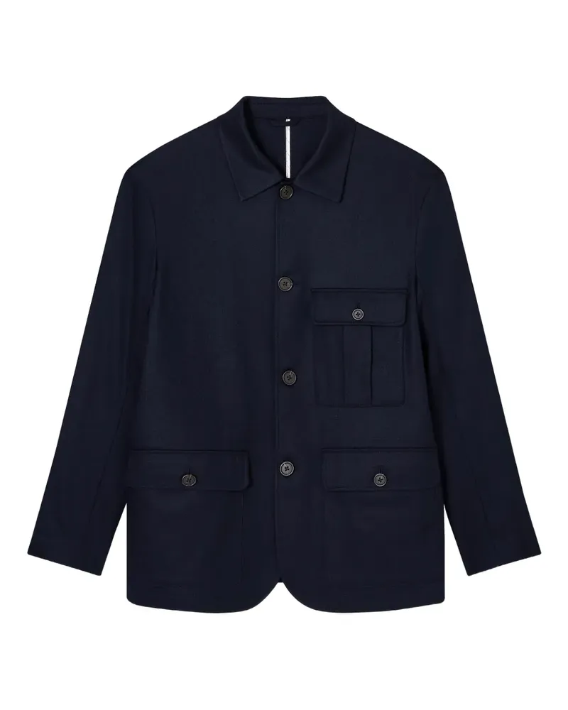 Emporio Armani buttoned patch-pocket jacket - Blau Blau