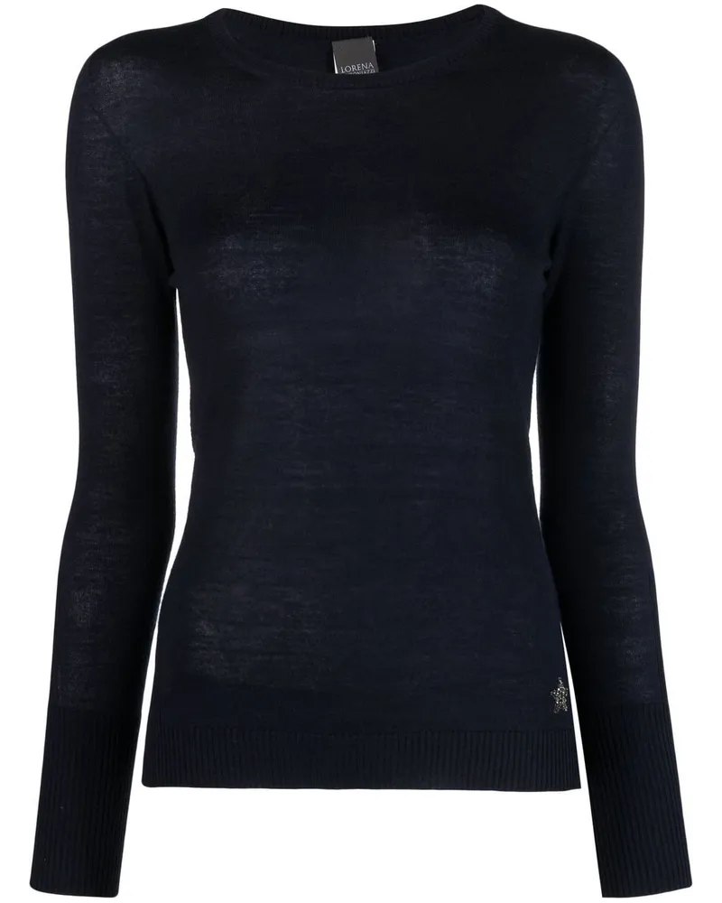 Lorena Antoniazzi Schmaler Kaschmirpullover Blau