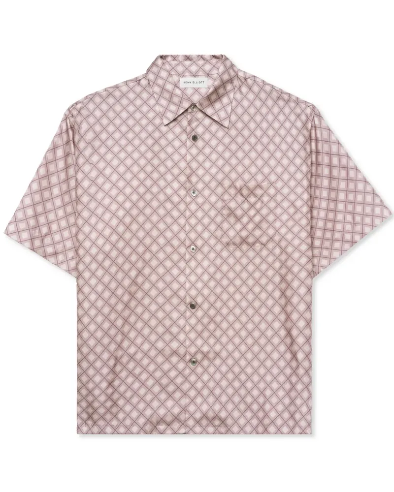 John Elliott + Co Seidenhemd mit Logo-Print - Nude Nude