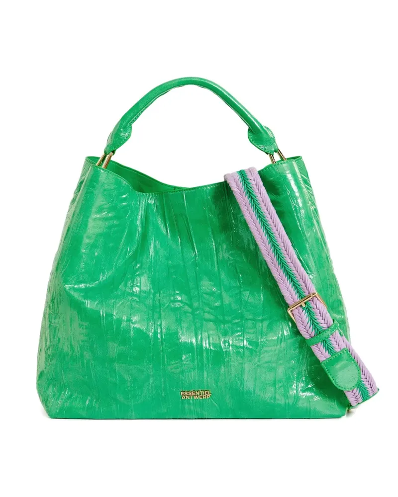 Essentiel Shopper mit Logo-Schild - Grün Grün