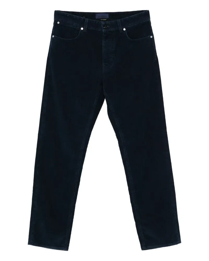 Stone Island Straight-Leg-Hose aus Cord - Blau Blau