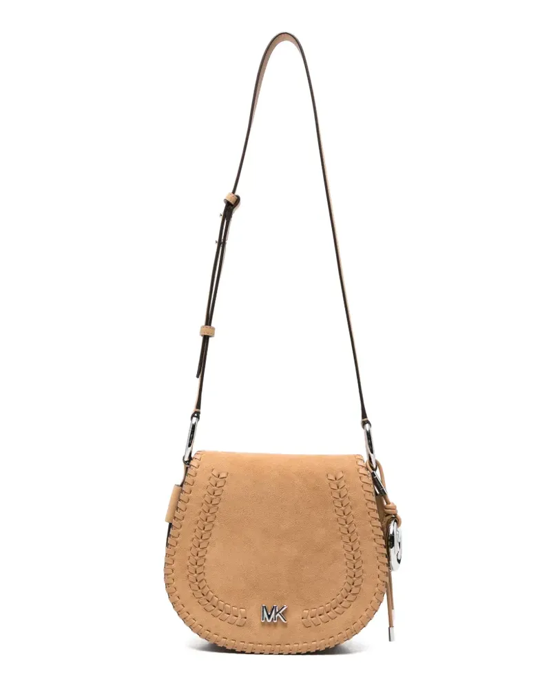 Michael Kors Josie logo suede cross body bag - Nude Nude