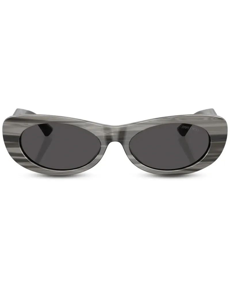 Jimmy Choo Sonnenbrille mit Logo-Schild - Schwarz Schwarz