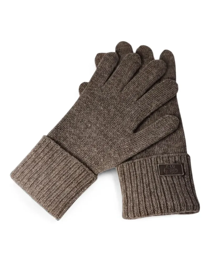 Max Mara Gerippte Zamianew Handschuhe - Braun Braun