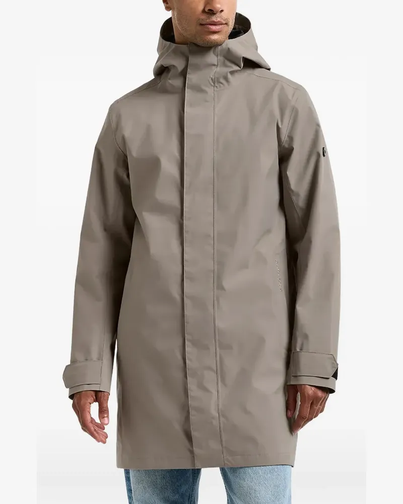 Didriksons 1913 George Kapuzenjacke mit Klettverschluss - Grau Grau