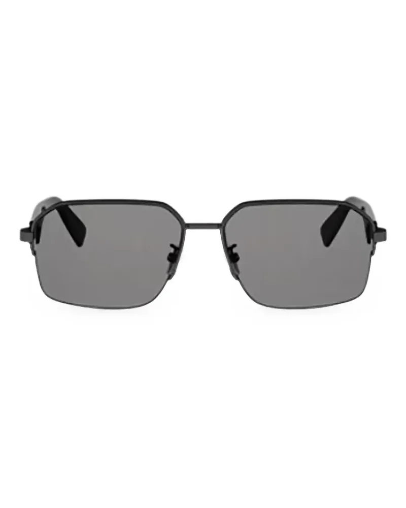 Bulgari geometric-frame sunglasses - Schwarz Schwarz