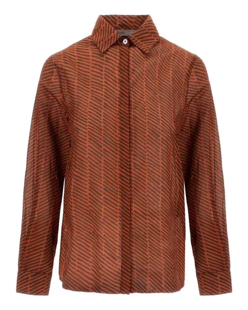 Herno Hemd mit diagonalen Streifen - Orange Orange