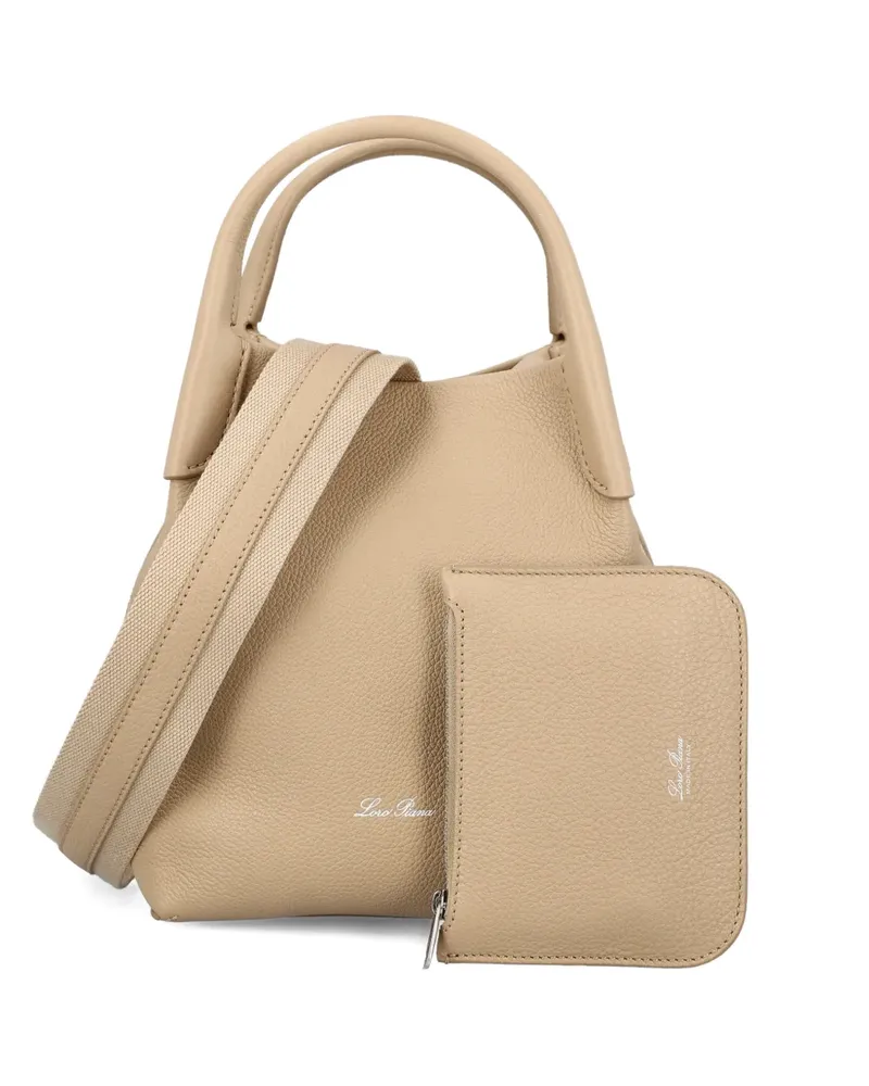 Loro Piana small Bale tote bag - Nude Nude