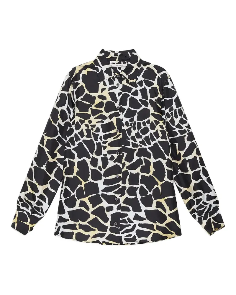 Maliparmi Hemd mit Giraffen-Print - Schwarz Schwarz