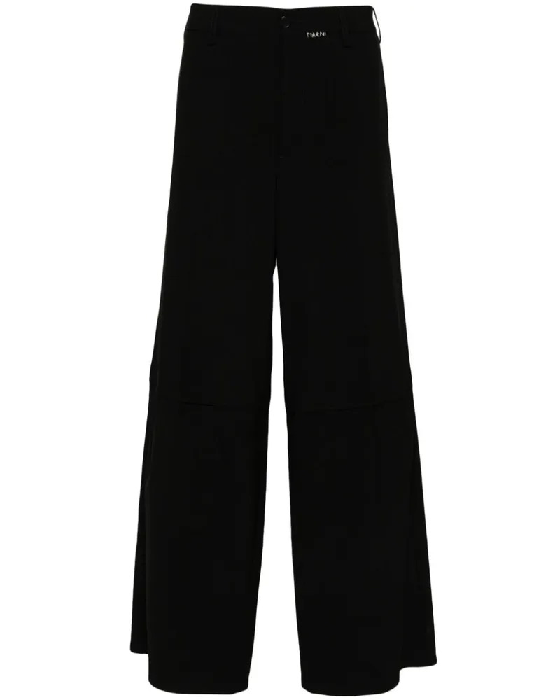 Marni Hose aus Wolle - Schwarz Schwarz