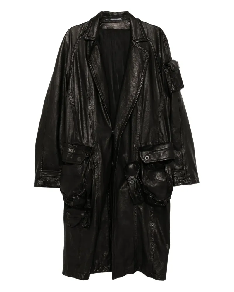 Julius Gas Mask Mantel - Schwarz Schwarz