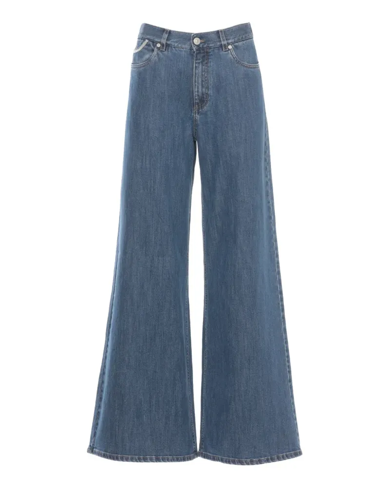 PANICALE Cashmere flared jeans - Blau Blau