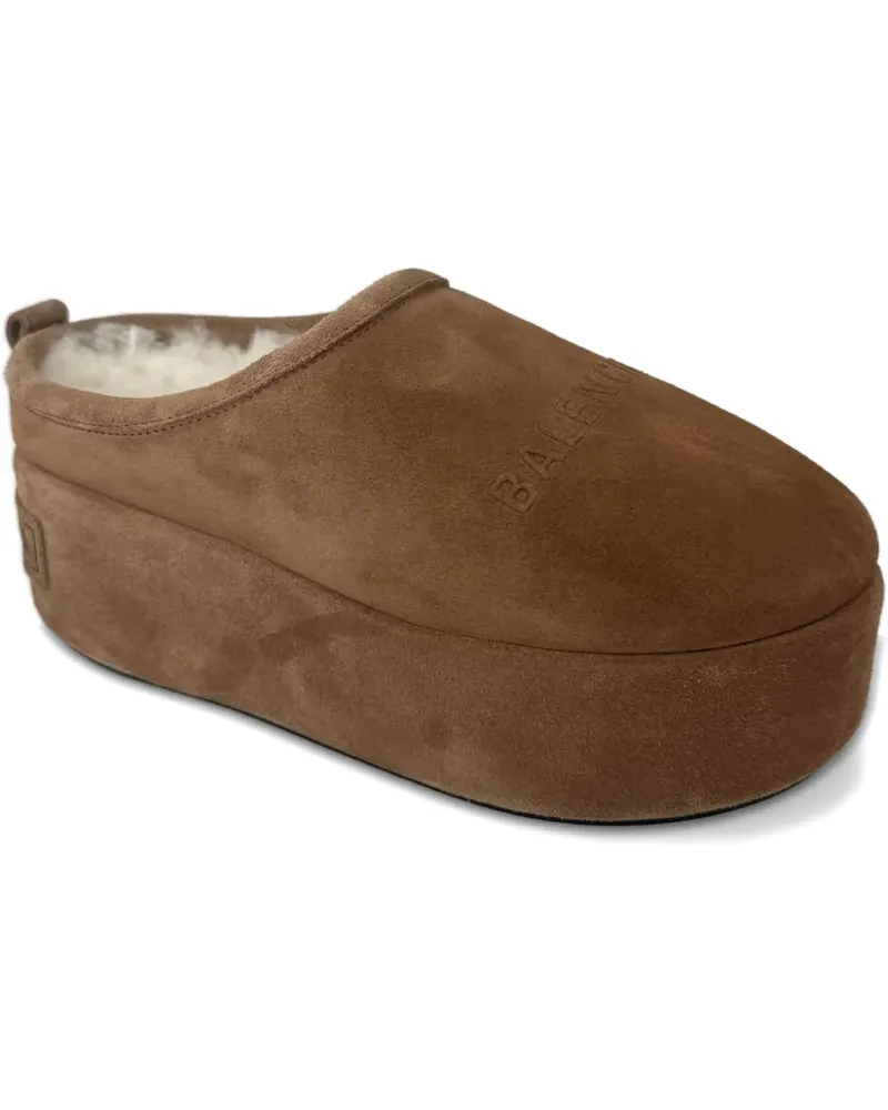 Balenciaga Flache Mules mit Plateau - Braun Braun