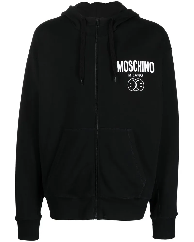 Moschino Hoodie mit Logo-Print - Schwarz Schwarz