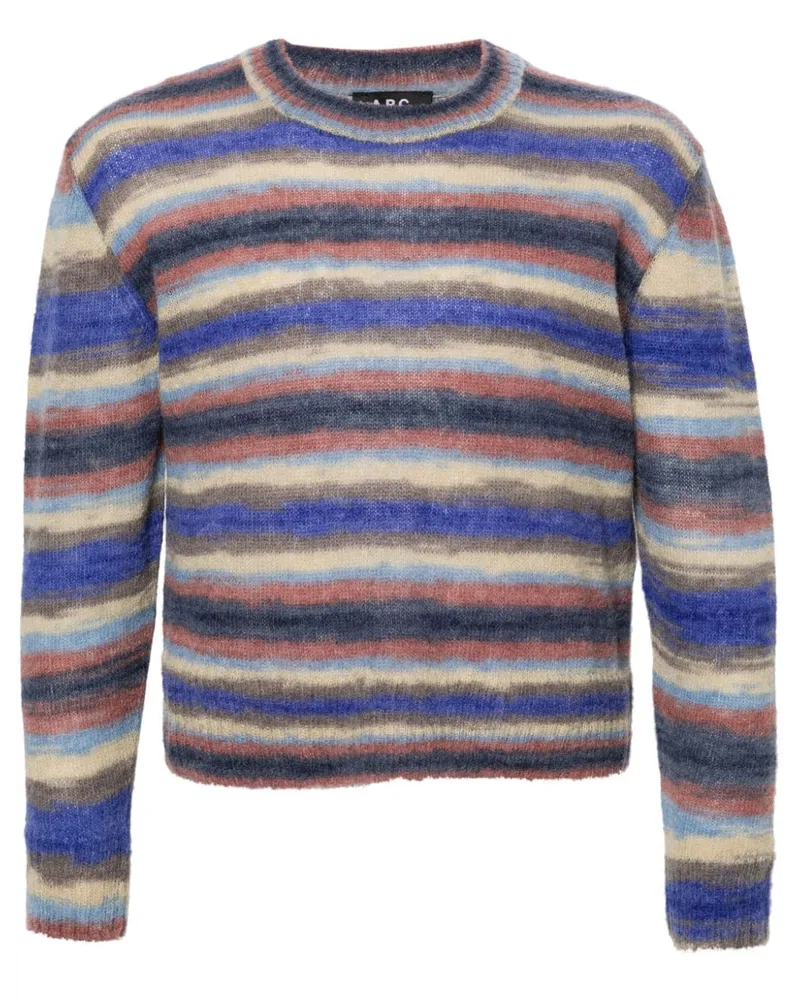 A.P.C. Gestreifter Pullover Blau