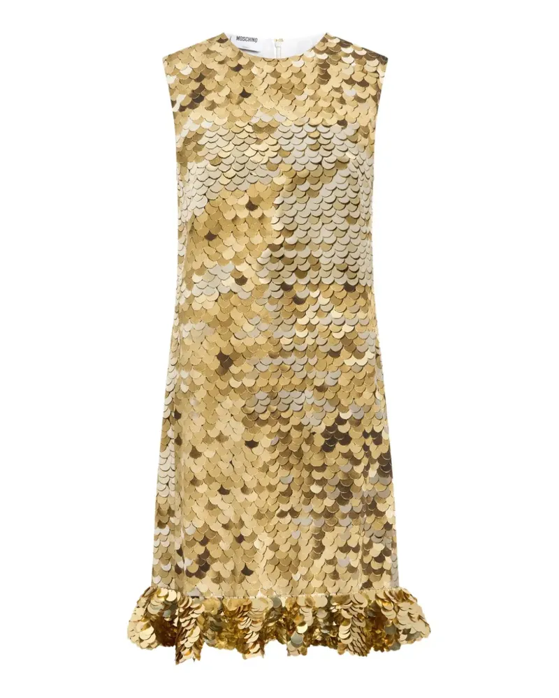 Moschino Kleid aus Crêpe de Chine - Gold Gold