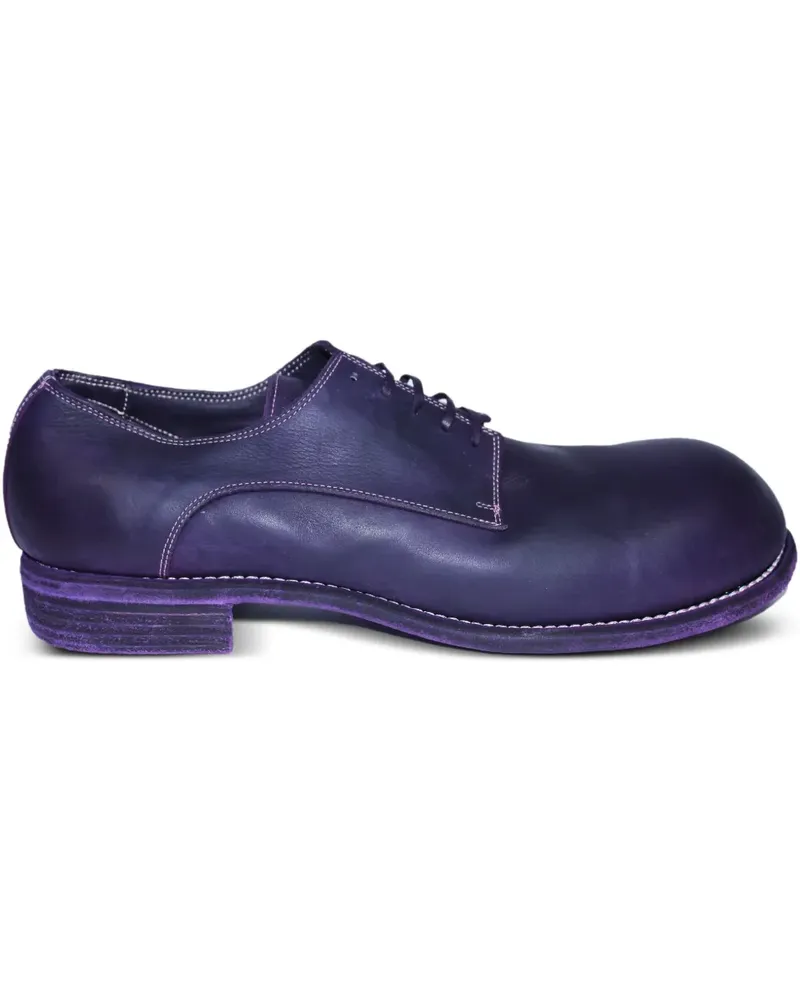 GUIDI Schnürstiefel mit runder Kappe - Violett Violett