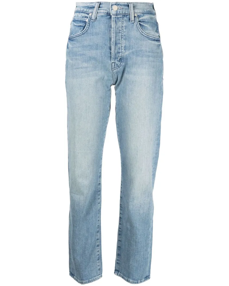 Mother Gerade High-Rise-Jeans - Blau Blau