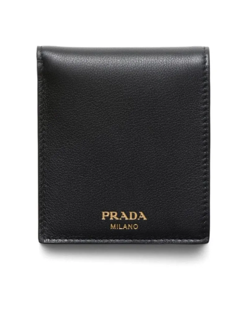 Prada Portemonnaie mit Logo-Stempel - Schwarz Schwarz
