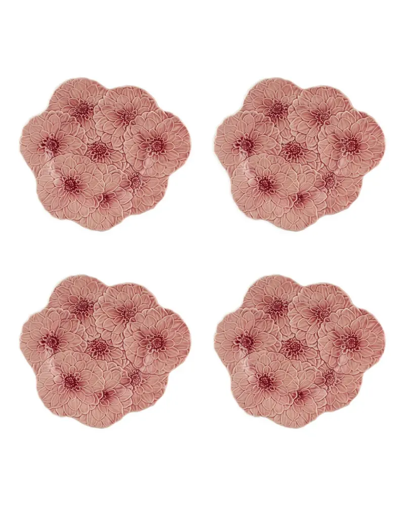 Bordallo Pinheiro Maria Flor plate set (four-person setting) - Rosa Rosa