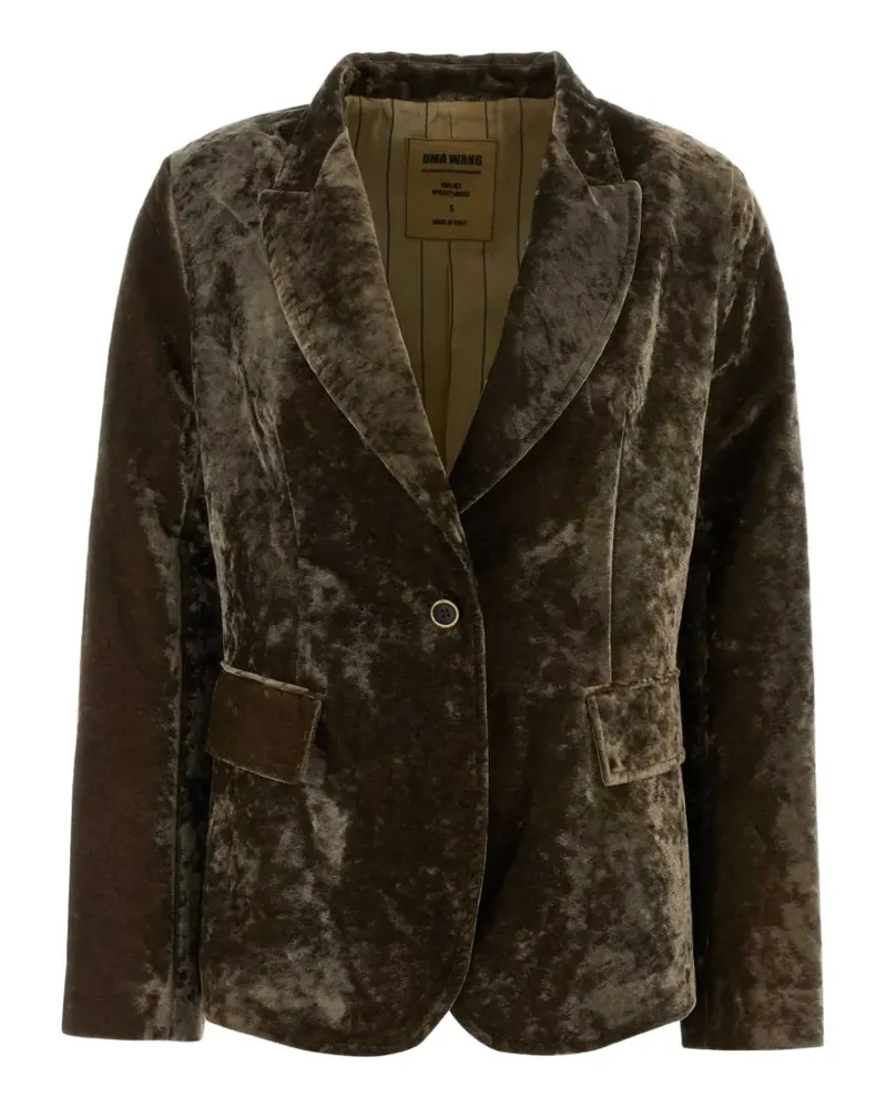 Uma Wang Kali velvet blazer - Grün Grün