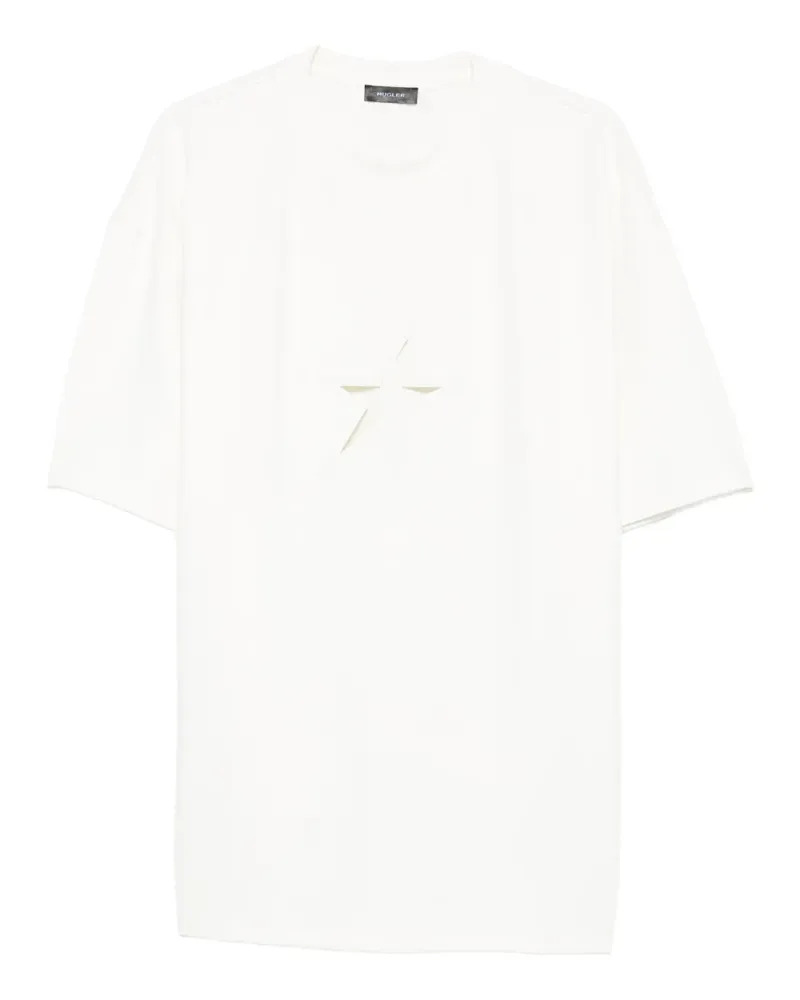 Thierry Mugler T-Shirt mit Cut-Out - Weiß Weiß