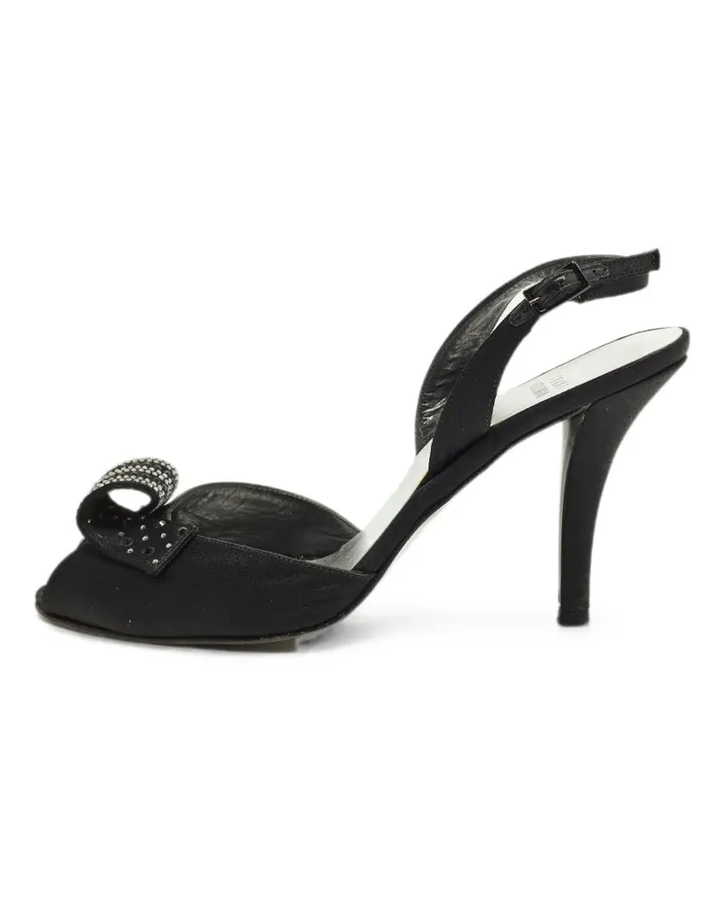Stuart Weitzman crystal-embellished slingback sandals - Schwarz Schwarz