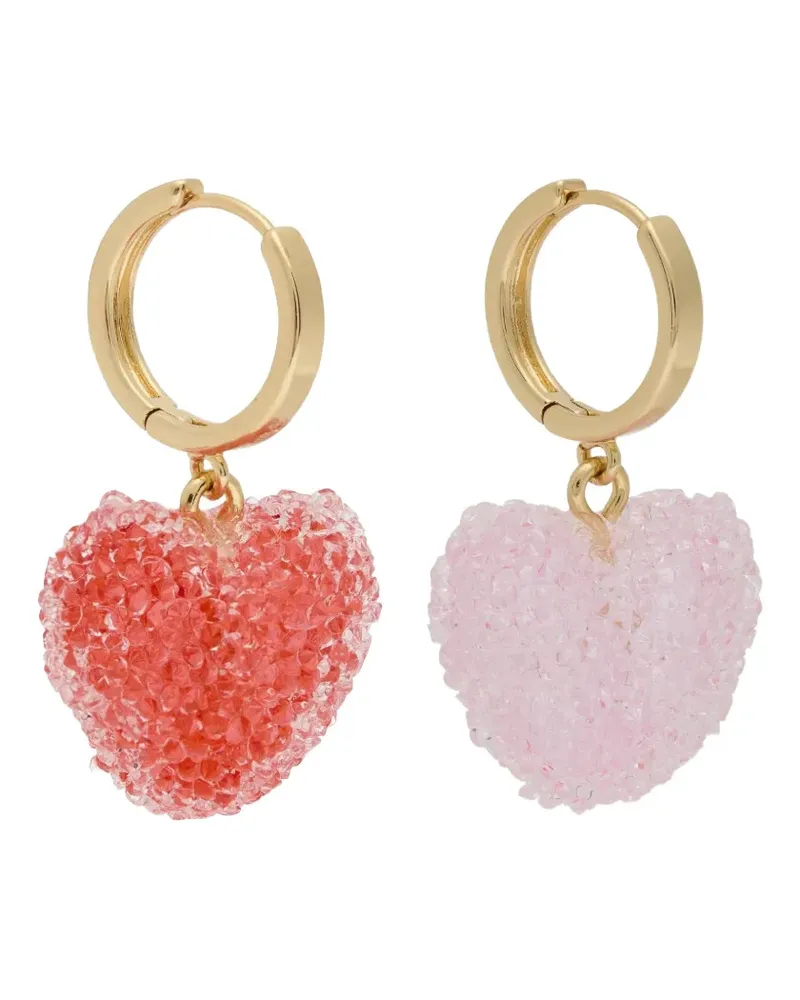 CRYSTAL HAZE Jelly heart earrings - Gold Gold