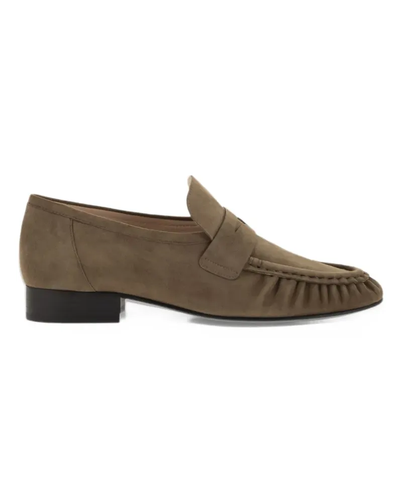 Stuart Weitzman Irving gathered loafers - Braun Braun