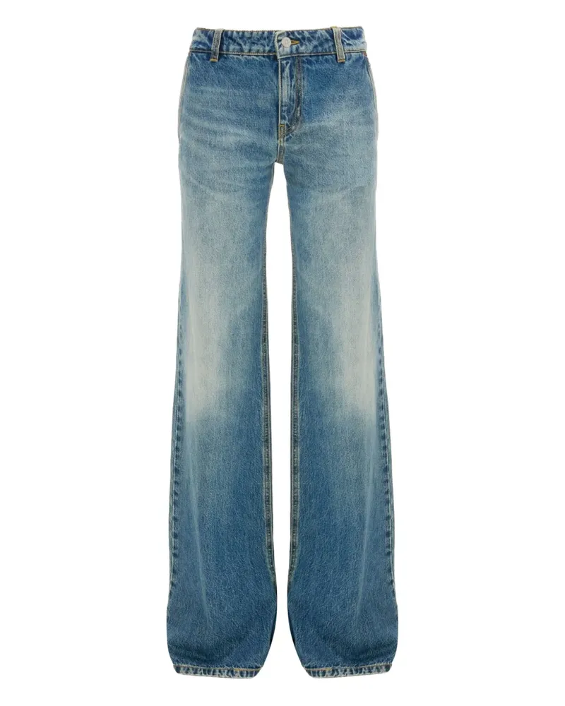 Victoria Beckham Tief sitzende Straight-Leg-Jeans - Blau Blau