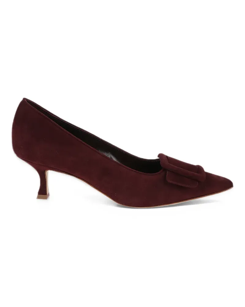 Manolo Blahnik Maysale buckle-detail pumps - Rot Rot
