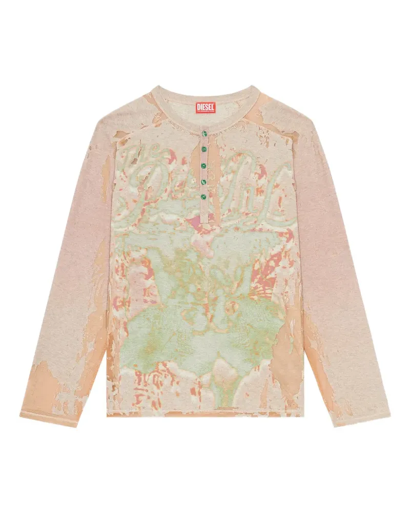 Diesel T-Livo-Ls Henley-T-Shirt - Nude Nude